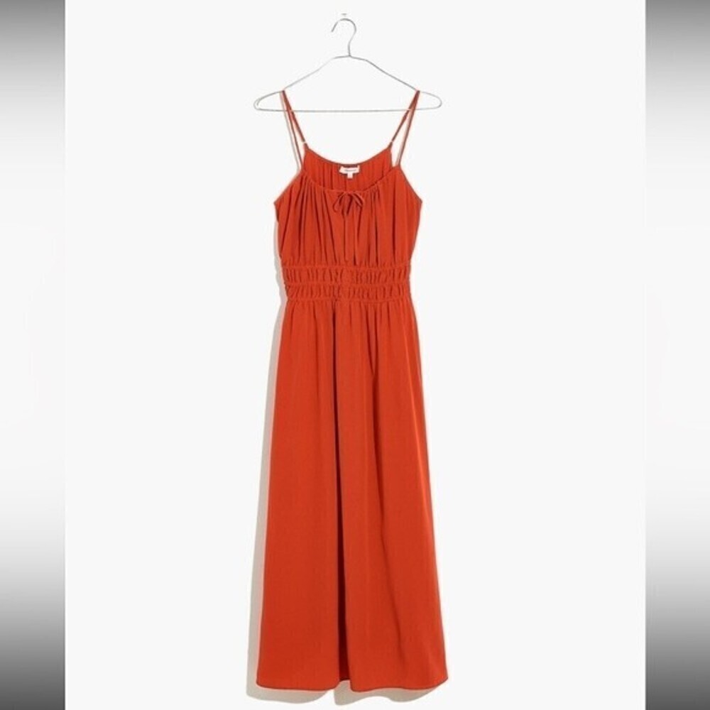 madewell silk sophia cami midi dress 2022